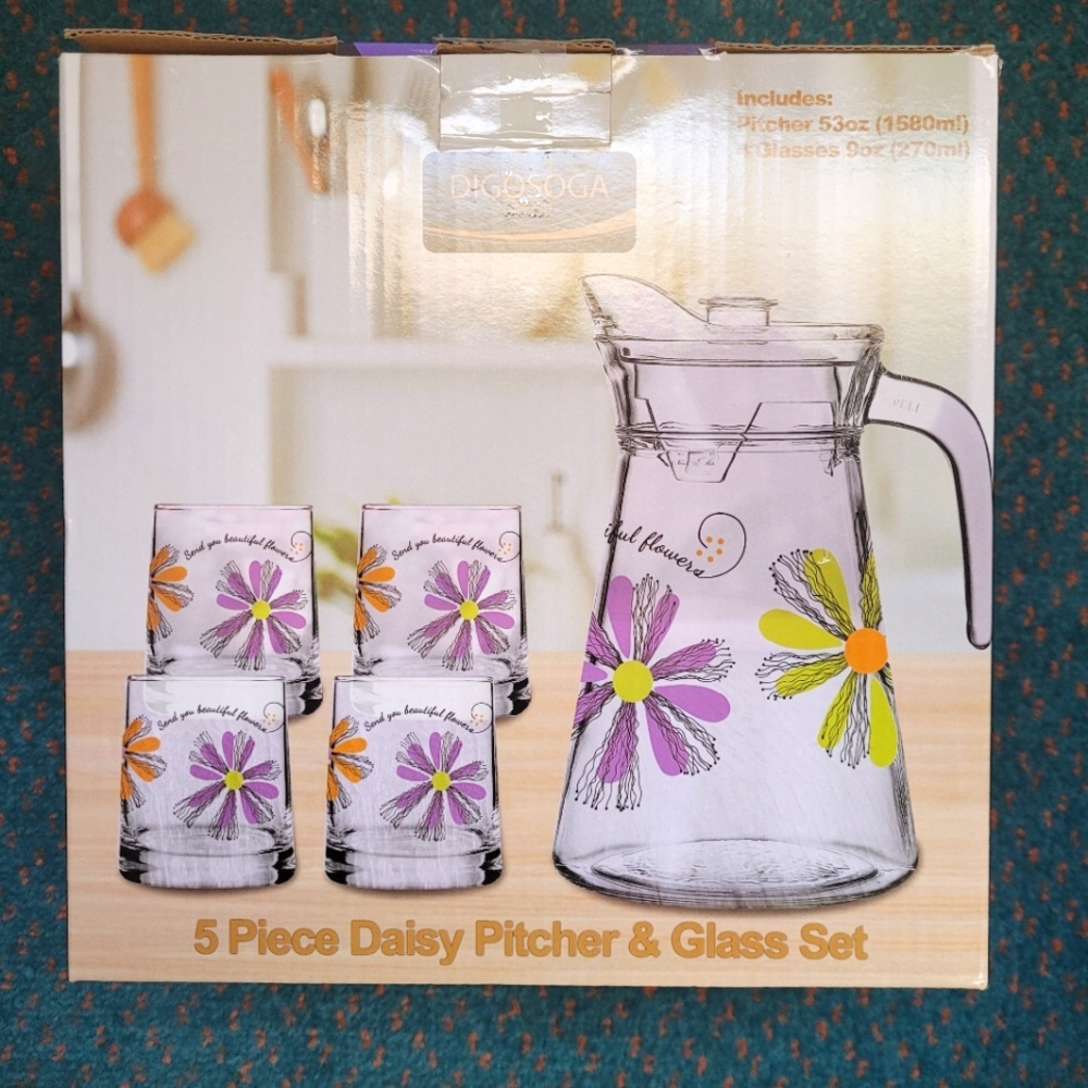 Glass Pitcher Gift Set